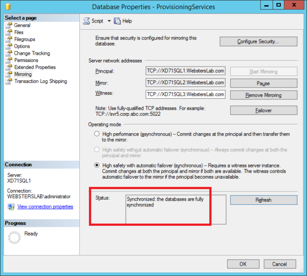 Changing a Production Provisioning Services SQL Database to Use ...