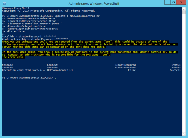 Inside Webster’s Lab: Removing Domain Controller Using PowerShell ...