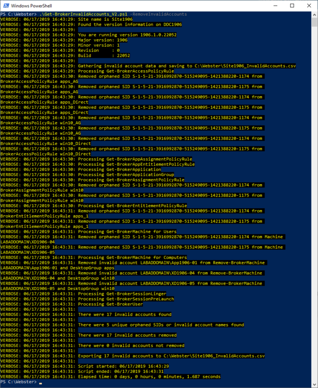 Script With Remove Invalid Accounts