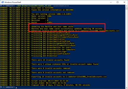 Script With Update Name Cache