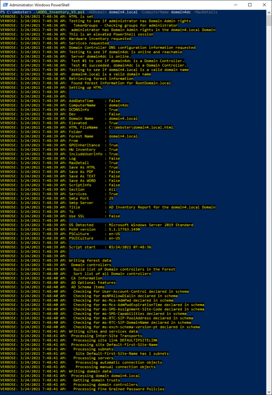 Microsoft Active Directory Documentation Script V3.04 – Carl Webster