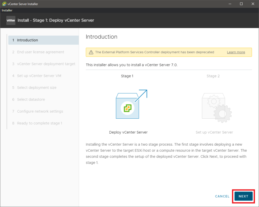 06 Building Webster’s Lab V2 – Install the VMware vCenter Server ...