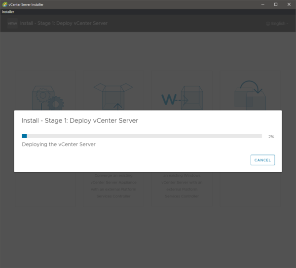 06 Building Webster’s Lab V2 – Install the VMware vCenter Server ...