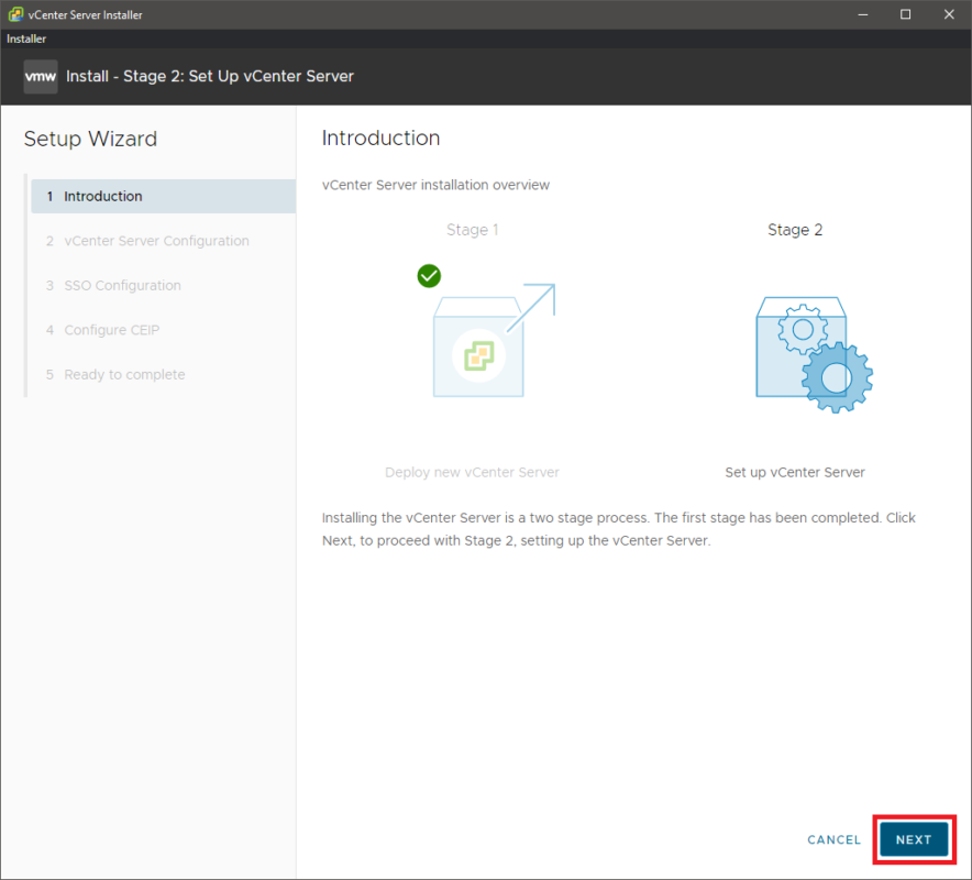 06 Building Webster’s Lab V2 – Install the VMware vCenter Server ...
